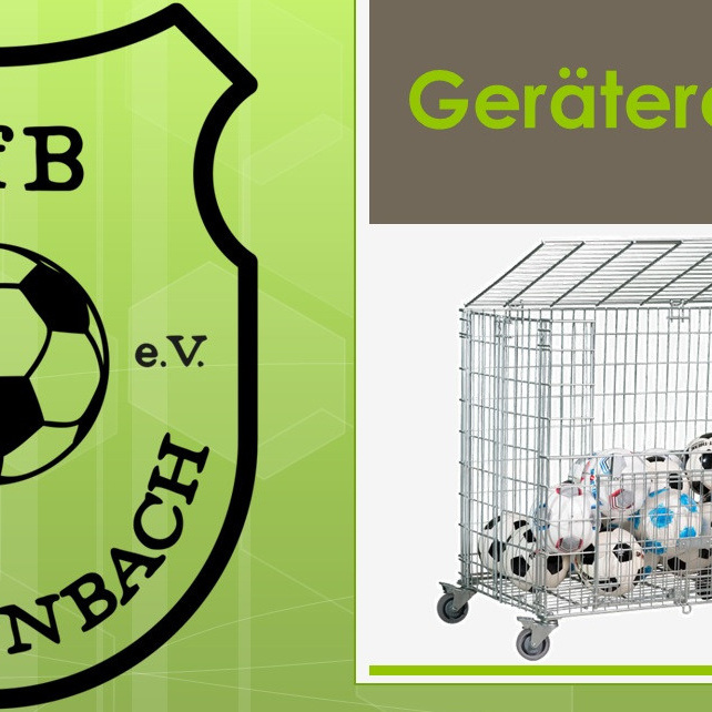 Ausstattung des neuen VfB-Spielgeräteraumes