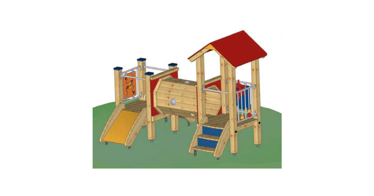 Klettergerüst für die ganz Kleinen im Kindergarten Lummerland - Viele