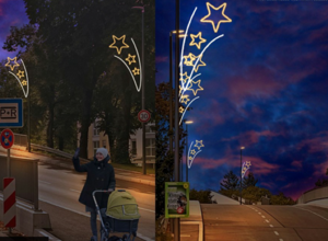Weihnachtliche Brücke Oberschleißheim