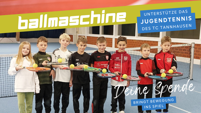 Ballmaschine für das Jugendtraining beim TC Tannhausen