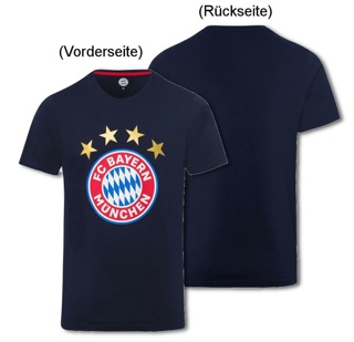 FCB - FC Bayern München T-Shirt Logo | schwarz S