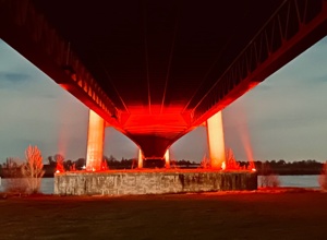 Neu-Beleuchtung  Rheinbrücke Emmerich