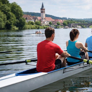 Exklusives Rudertraining auf dem Main