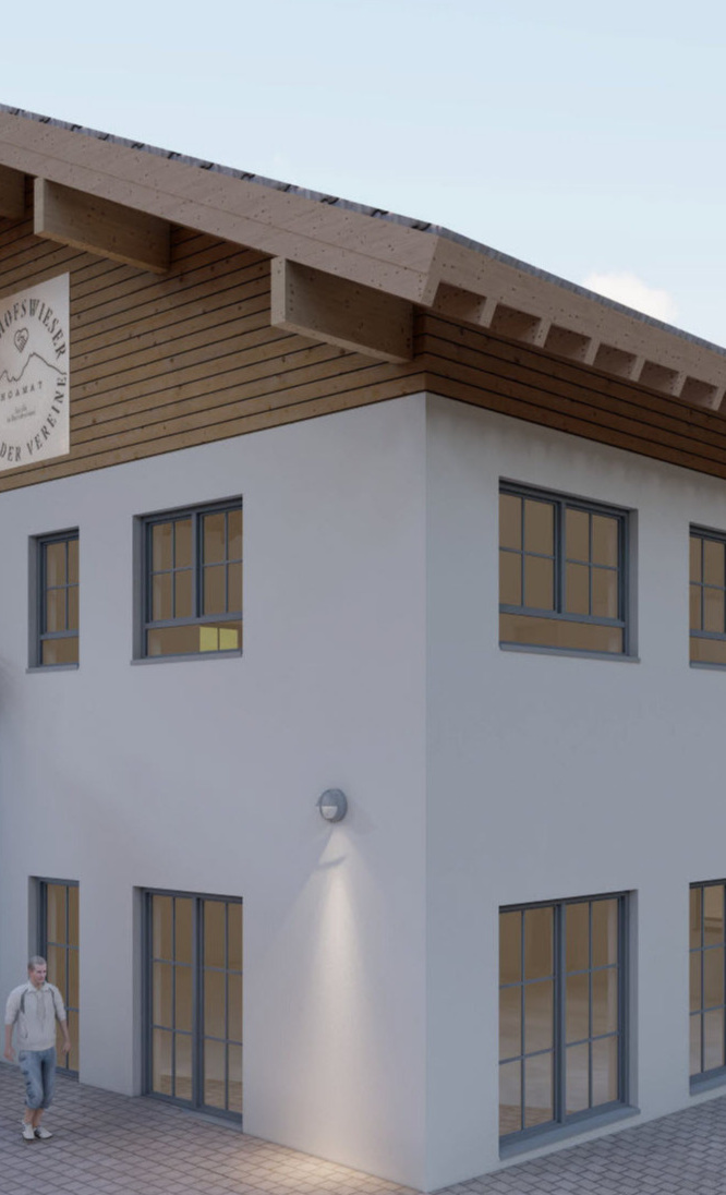 Bau eines neuen Vereinsheims in Bischofswiesen