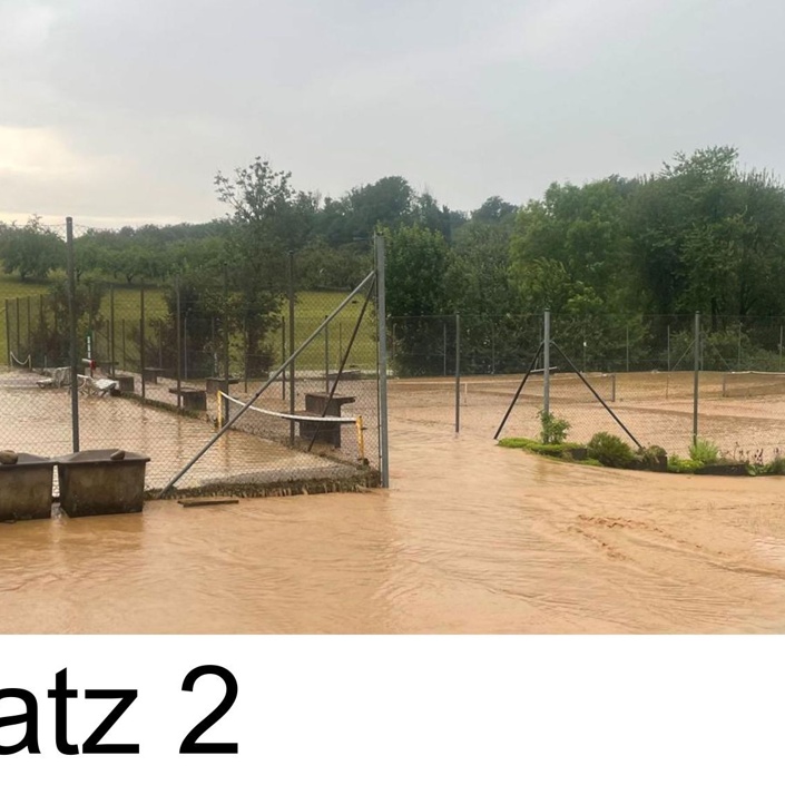 Hochwasserschutz und Wiederaufbau der Tennisplätze - Platz 2