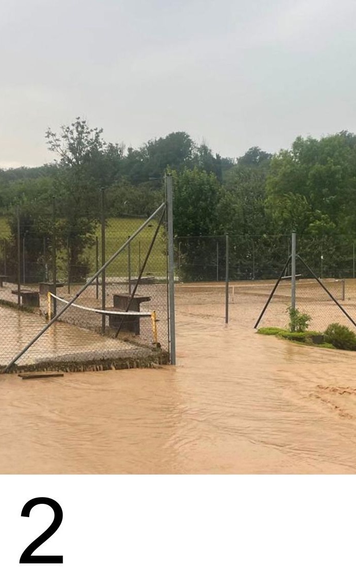 Hochwasserschutz und Wiederaufbau der Tennisplätze - Platz 2