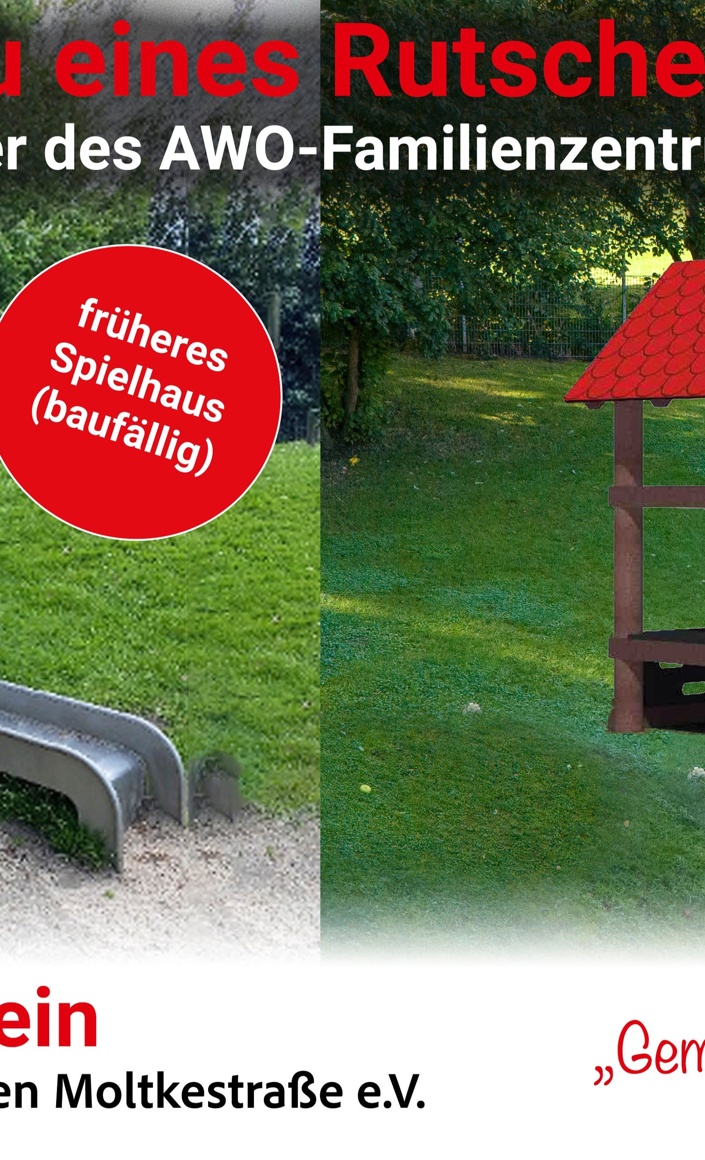 Neubau des Spielturms mit Rutsche in der AWO-Kita Moltkestraße in WAT