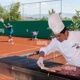 Gemeinsames Grillen auf der Tennisanlage