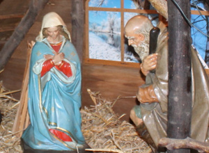 Krippenfiguren Heiligenhäuschen in Hartefeld