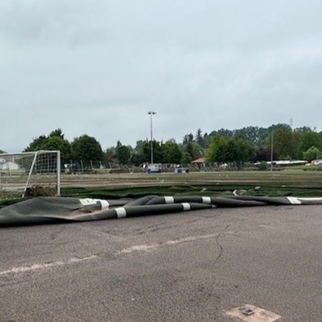 TSV Haubersbronn Fußball: Mobiles Flutlicht nach Hochwasser