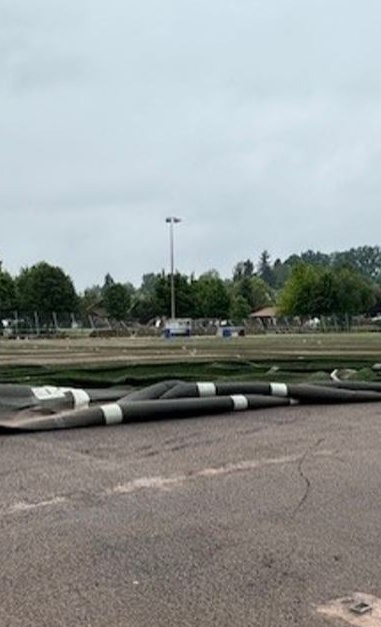 TSV Haubersbronn Fußball: Mobiles Flutlicht nach Hochwasser