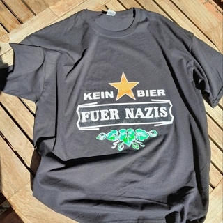 T-Shirt - KEIN BIER FÜR NAZIS - Grösse M