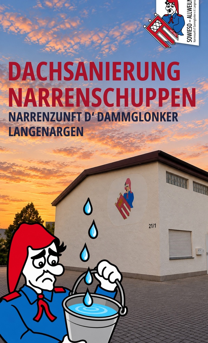 Dachsanierung Vereinsheim Narrenzunft d´Dammglonker Langenargen