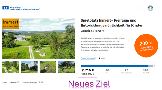 Partnerbild - Spendenziel erweitert