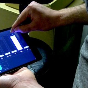 iPad für das Bühnenlicht der Achterbahn