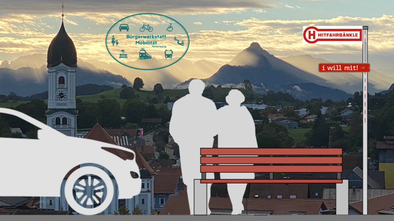 Mitfahrbänkle in Nesselwang: Mobilität - einfach für alle