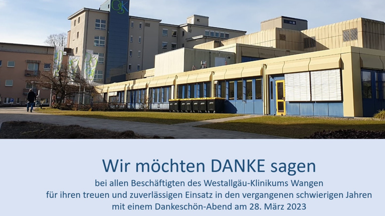 Unser Danke für die Beschäftigen am Krankenhaus Wangen