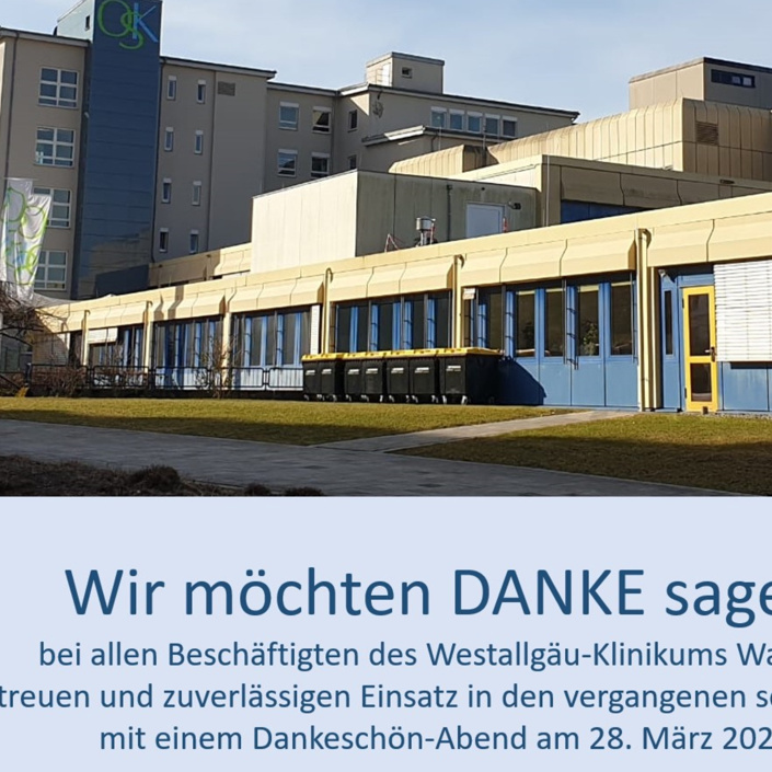Unser Danke für die Beschäftigen am Krankenhaus Wangen