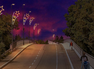 Weihnachtliche Brücke Oberschleißheim