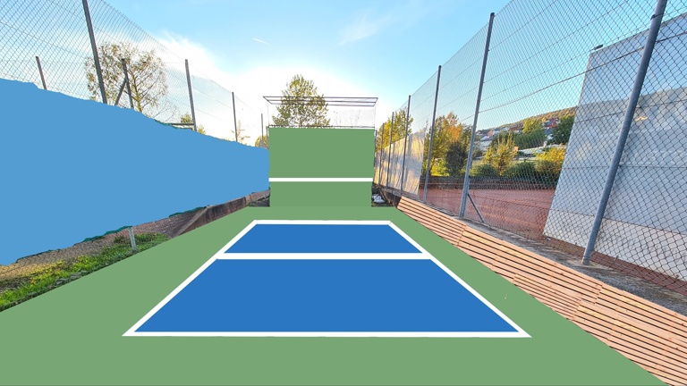 Sanierung Tennisballwand inkl. Kindertrainingsbereich