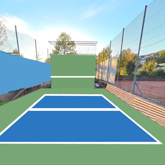 Sanierung Tennisballwand inkl. Kindertrainingsbereich