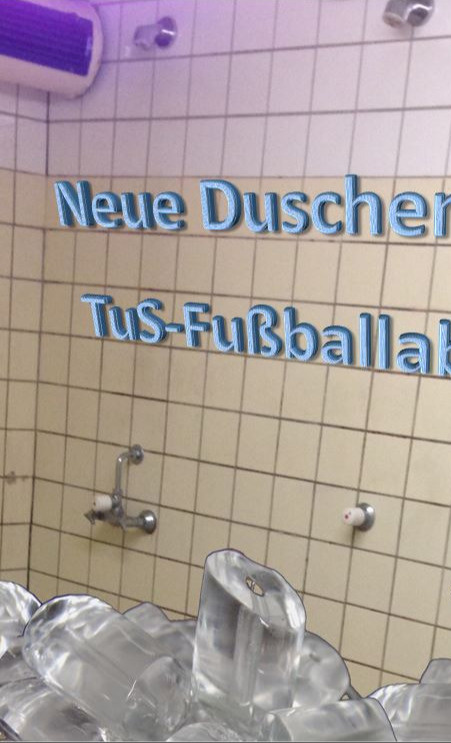 Fußballer sind Warmduscher - neue TuS-Duschen