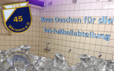 Fußballer sind Warmduscher - neue TuS-Duschen