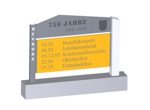 Veranstaltungstafel für Hesborn