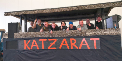 Umzugswagen für unseren Katzarats (Elferrat)