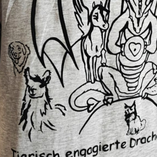 T-Shirt mit Tiermotiv (Folientechnik)