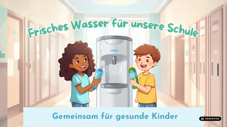 Volksbank: Wasserspender für die GS Fischbeck