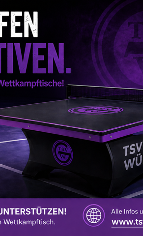 Zwei Wettkampftische Tischtennis