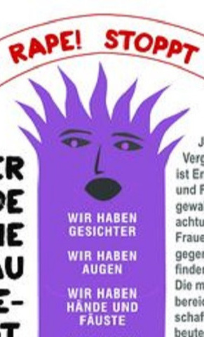 Sticker „Stoppt Vergewaltigung"