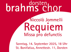 Brahms Chor Konzert zu den Dorstener Stadtjubiläen 2025/2026