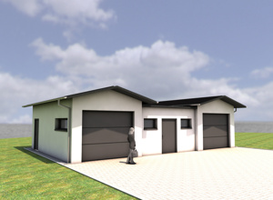 Neubau Doppelgarage/Gerätelager