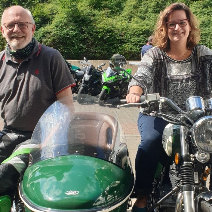 Biker mit Doppelherz