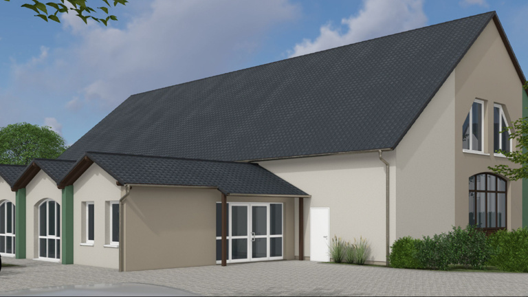 Fassadensanierung der Hüssenberg-Halle