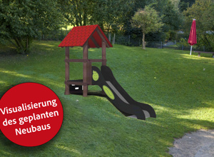 Neubau des Spielturms mit Rutsche in der AWO-Kita Moltkestraße in WAT