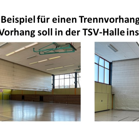 Trennvorhang in der Sporthalle des TSV Pfungstadt