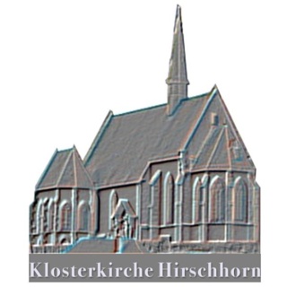 Pin mit Relief der Klosterkirche