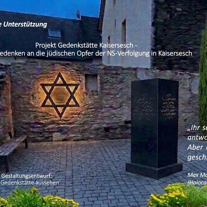 Gedenkstele für jüdische Opfer der NS-Verfolgung in Kaisersesch