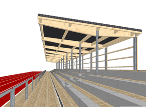 Tribünenüberdachung Sportzentrum Anzing