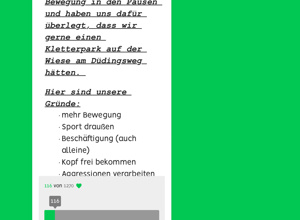 Aufbau einer calisthenics-Anlage an der Gesamtschule Oelde