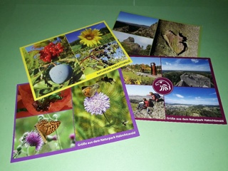 2 Postkarten mit Naturparkmotiven