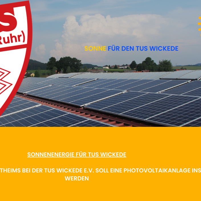 Sonnenenergie für TuS Wickede