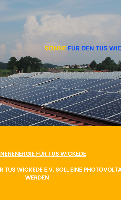 Sonnenenergie für TuS Wickede