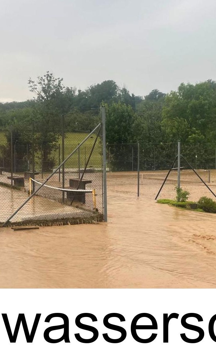 Hochwasserschutz und Wiederaufbau der Tennisplätze - Hochwasserschutz