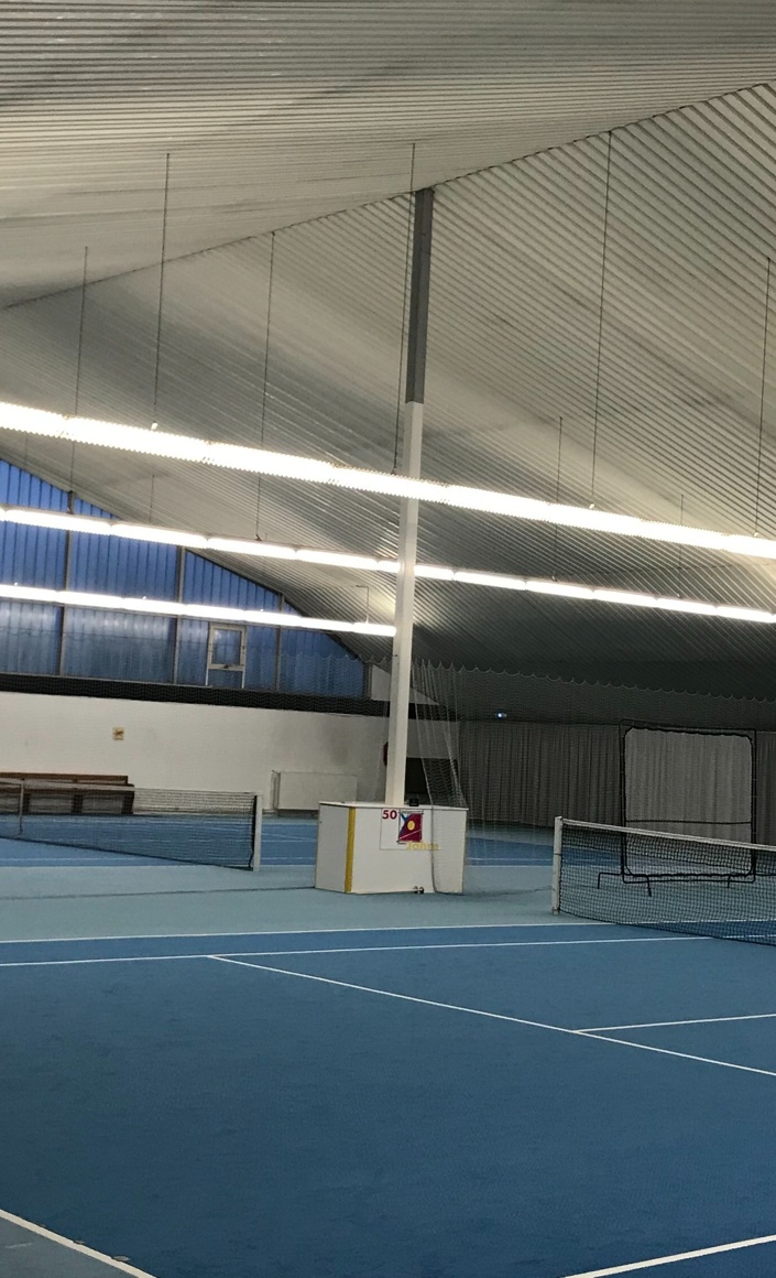 Energetische Sanierung Beleuchtung Tennishalle