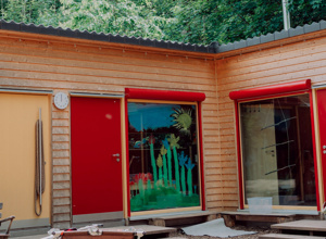 Vordach Wurzelwichtel Hütte