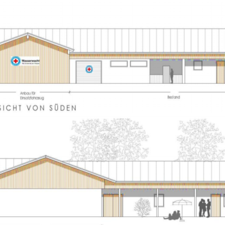Wasserwacht Bergen Neubau SEG Garage